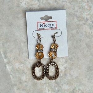 3/$20💥 Dangle Earrings w/‎ Beads & Gold Tone Chain Jewelry NWT